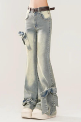 Miller Bow – Hayley – Bootcut-Jeans in Blau