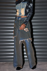 Mishka – Asymmetrische Jeans mit Fransen