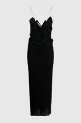 Mohamad Neckholder-Maxikleid mit rückenfreiem Hohlsaum