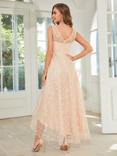 High Low Hem Lace Prom Dress