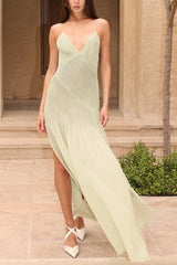Pleated halter dress