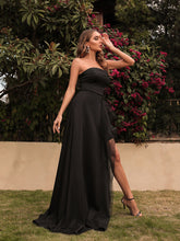 Partykleid mit One-Shoulder-Träger und Netzeinsatz