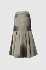 Meerjungfrauenrock mit Phönix-Print