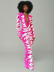 Bedrucktes Kleid mit Knopfleiste vorne – Ausverkauf