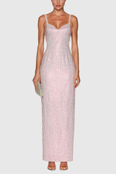 Pippa Strass-Spaghetti-Maxikleid