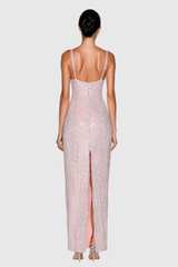 Pippa Strass-Spaghetti-Maxikleid