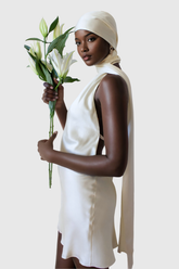 Regan Ruch Neckholder-Minikleid aus Satin