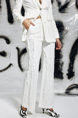 Rosalina Jeans mit Fransenstreifen