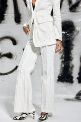 Rosalina Jeans mit Fransenstreifen