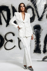 Rosalina Jeans mit Fransenstreifen