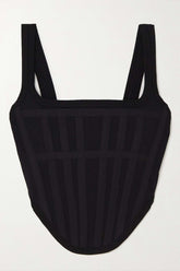 Gestricktes Bustier-Top in Rosa