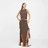 Set aus Tanktop und Maxi-Rüschenrock