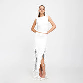 Set aus Tanktop und Maxi-Rüschenrock