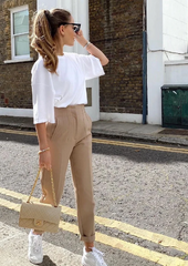 Alyssa Stilvolle Hose mit hoher Taille