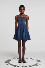 Shay Spaghetti Mini-Jeanskleid