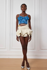 Figurbetontes Spaghetti-Top Soleil Flower