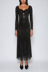 Tate – Maxikleid aus Netzstoff mit Strass