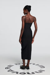 Tessa Hollow Spaghetti-Maxikleid