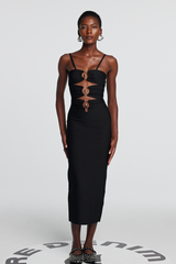 Tessa Hollow Spaghetti-Maxikleid