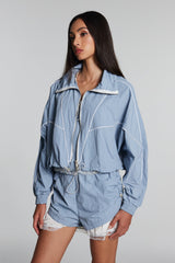 Kurze Hose mit Spitzenbesatz