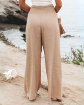 Ubud – Baumwoll-Leinenhose mit hoher Taille