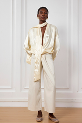 Violette – Asymmetrische, gedrehte Low-Rise-Hose