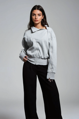 Waverley Asymmetrisches Reißverschluss-Top