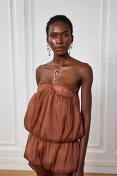 Whitney – Ärmelloses Minikleid aus Netzstoff mit Rüschen