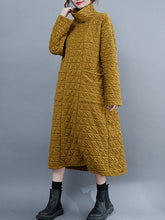 Lässige, langärmelige, hochgeschlossene, moderne, einfarbige Maxikleider