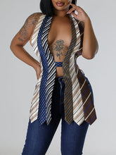 Bedrucktes Neckholder-Top mit Bindeband