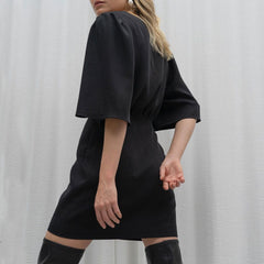 Simple Style Solid Color Round Classic Neck Crop Tank Top - White