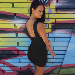 Crop Top mit Rundhalsausschnitt und klassischen Ärmeln und Twist-Front - Schwarz