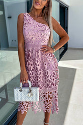 Perfect Moments – Einschultriges Midikleid aus Häkelspitze