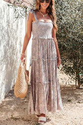 Espanola Way – Gesmoktes Maxikleid mit Paisley-Print