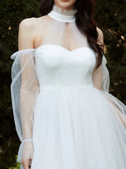 Neckholder-Heimkehrkleid in Weiß RM20152