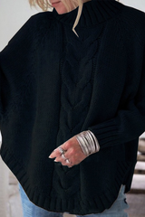 Lässiges, einfarbiges Patchwork-Oberteil mit halbem Rollkragen (6 Farben)