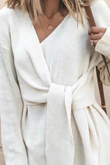 Lässiges, einfarbiges Patchwork-Oberteil mit V-Ausschnitt (4 Farben)