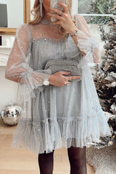 Twinkle Twinkle Little Star – Babydoll-Minikleid aus Tüll