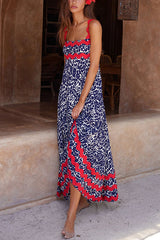 Vivi – Gewelltes Maxikleid mit seitlichem Reißverschluss und Strumpfhaltern