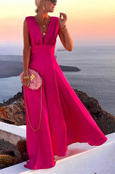 Novel Romance – Maxi-Partykleid mit V-Ausschnitt