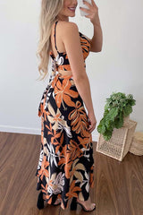 Planting Kisses – Bedrucktes Oberteil und Rock mit Bindeband hinten