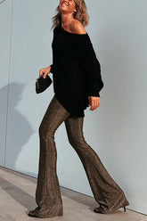 Never Too Glam – Metallic-Stretch-Schlaghose