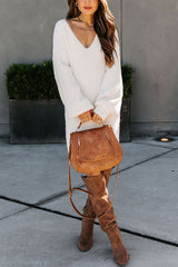 Flauschiges Strickpulloverkleid „Ice Queen“