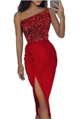 Monroe Vibes – Midikleid mit Pailletten und Rüschensaum