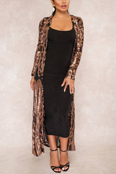 Party Muse – Kimonomantel mit offener Vorderseite und Pailletten