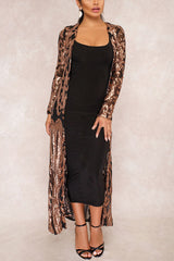 Party Muse – Kimonomantel mit offener Vorderseite und Pailletten