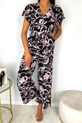 „I'm with You“ Wickel-Jumpsuit mit Blumenmuster