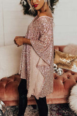 Light The Way – Tunikabluse mit Paillettenbesatz