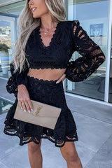 Remember My Smile – Crop-Top und Rock mit Häkelspitze