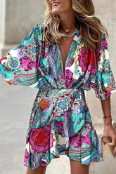 Bedrucktes Minikleid „Dancing In The Garden“